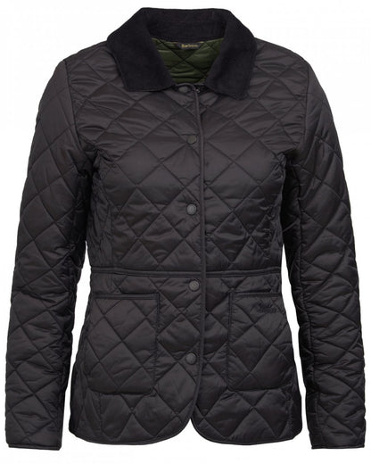 Barbour Deveron Quilted Womens Jacket - Black/Olive