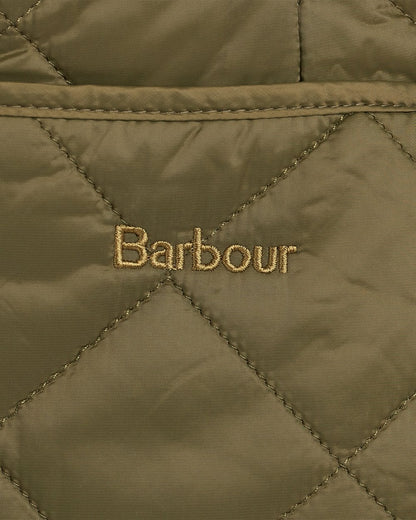 Barbour Deveron Quilted Womens Jacket - Olive/Pale Pink
