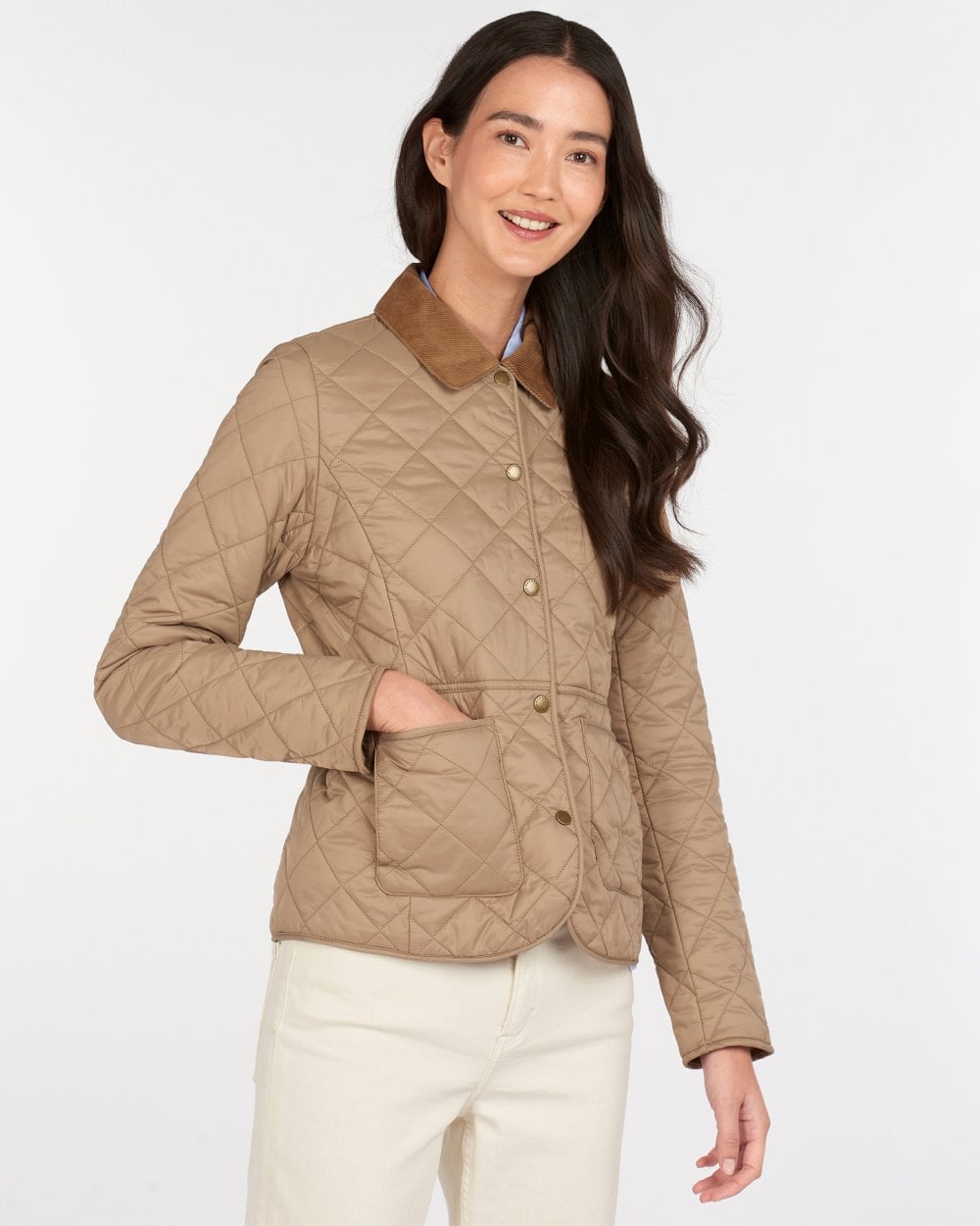 Barbour Deveron Quilted Womens Jacket - Light Trench/Light Trench