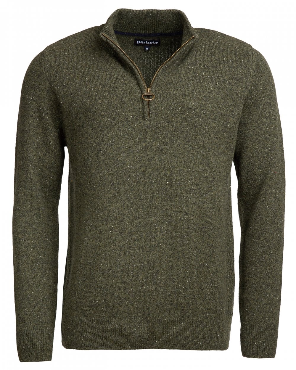 Barbour Tisbury Half Zip Mens Sweatshirt - Dark Seaweed