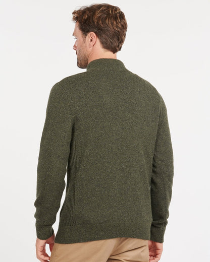 Barbour Tisbury Half Zip Mens Sweatshirt - Dark Seaweed