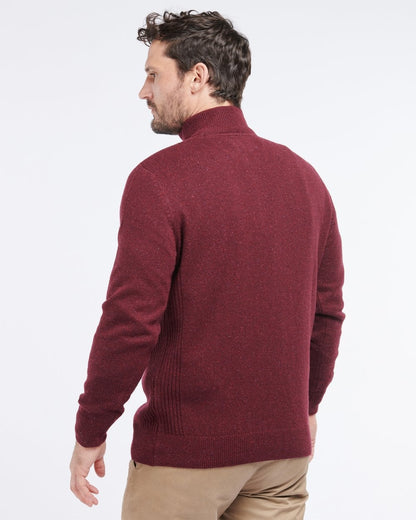 Barbour Tisbury Half Zip Mens Sweatshirt - Ruby