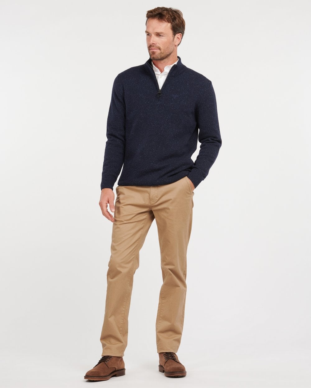 Barbour Tisbury Half Zip Mens Sweatshirt - Navy