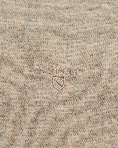 Barbour Essential Crew Neck Mens Jumper - Fossil