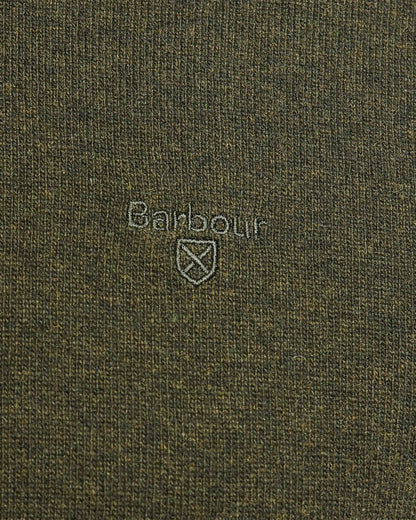 Barbour Essential Crew Neck Mens Jumper - Seaweed