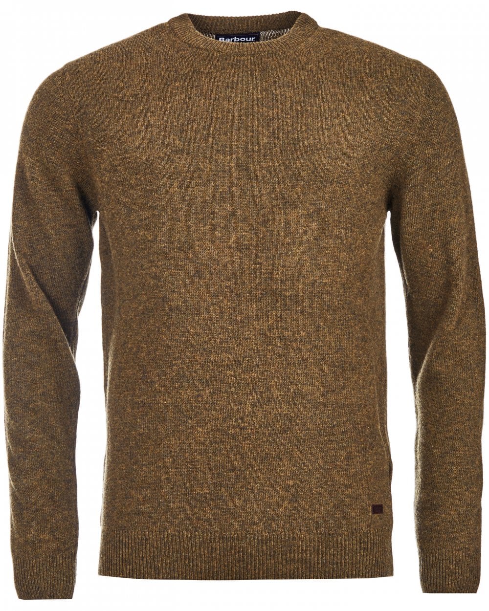 Barbour Essential Patch Mens Crew-Neck Jumper - Willow