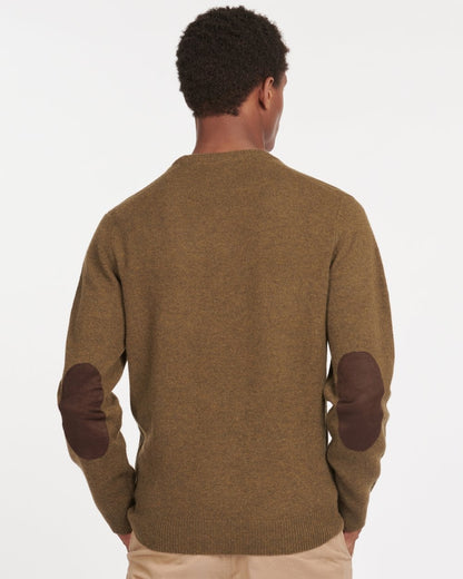 Barbour Essential Patch Mens Crew-Neck Jumper - Willow