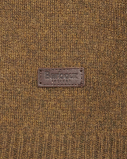 Barbour Essential Patch Mens Crew-Neck Jumper - Willow