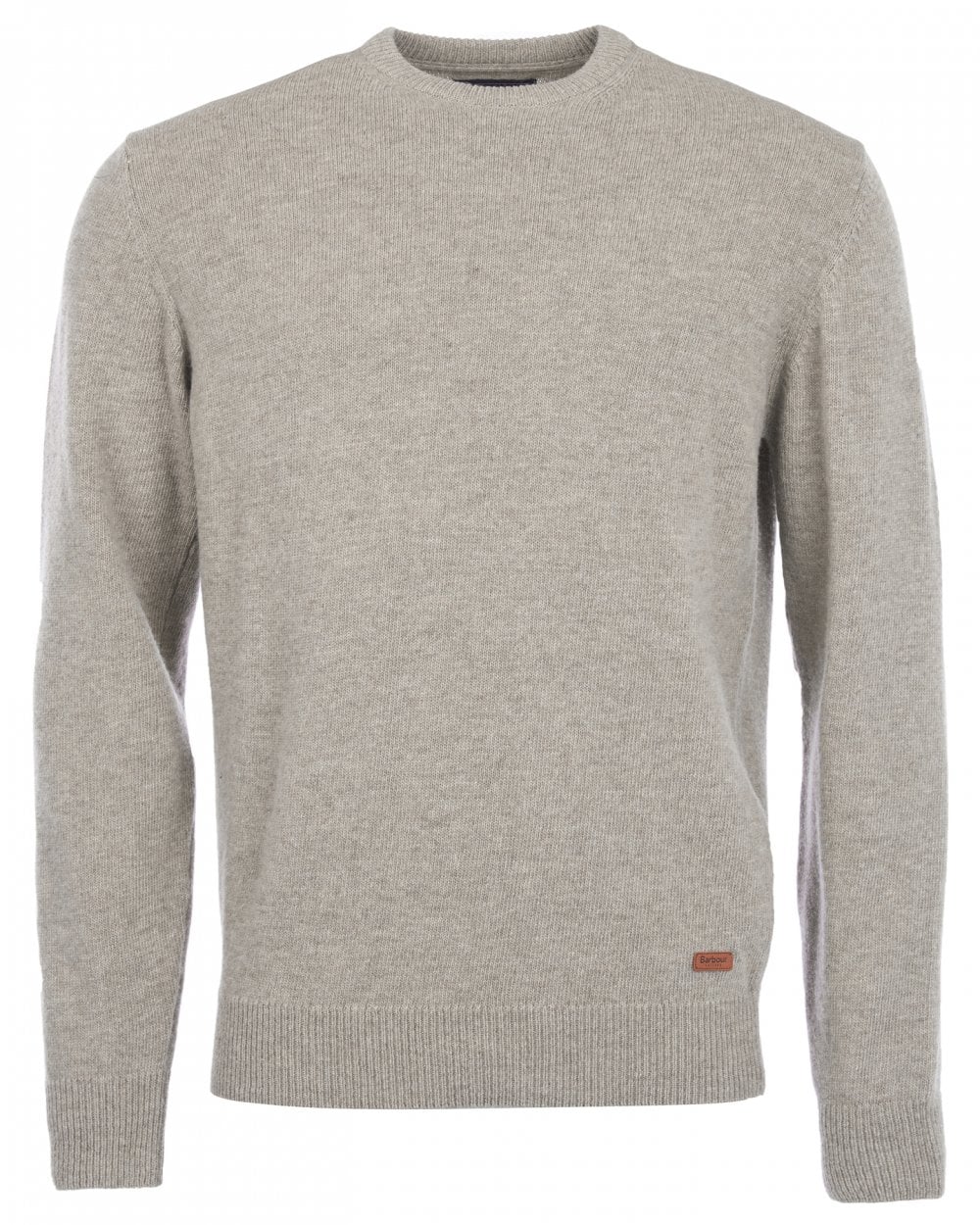 Barbour Essential Patch Mens Crew-Neck Jumper - Stone