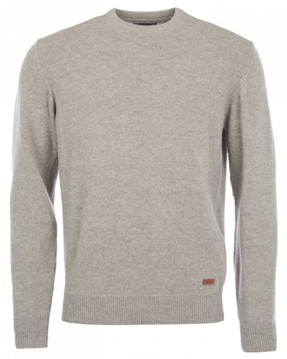 Barbour Essential Patch Mens Crew-Neck Jumper - Stone