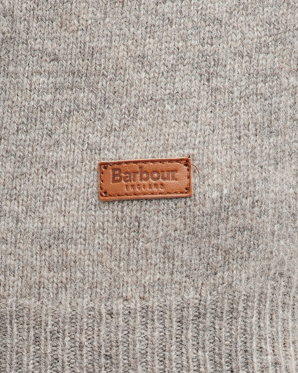 Barbour Essential Patch Mens Crew-Neck Jumper - Stone
