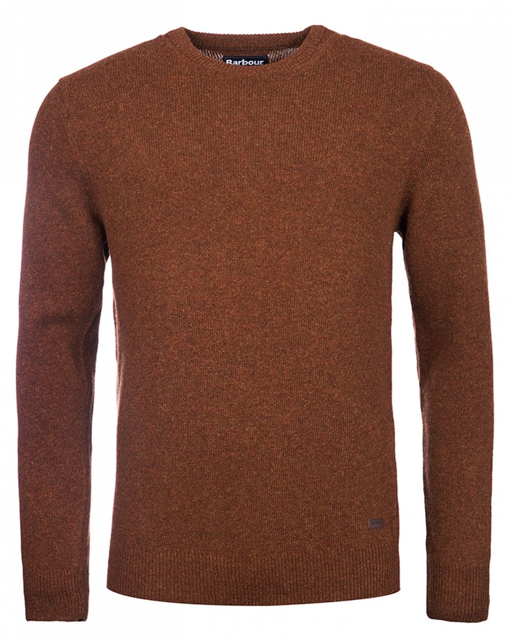Barbour Essential Patch Mens Crew-Neck Jumper - Bracken