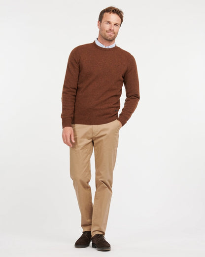 Barbour Essential Patch Mens Crew-Neck Jumper - Bracken