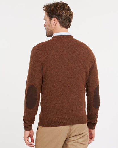 Barbour Essential Patch Mens Crew-Neck Jumper - Bracken