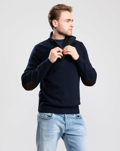 Barbour Essential Patch Half Zip Mens Jumper