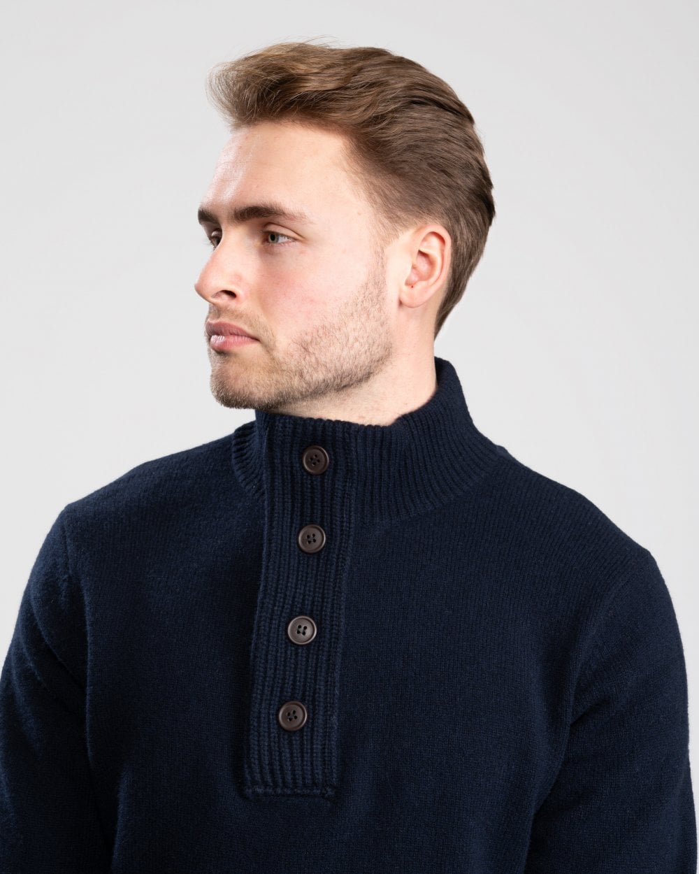 Barbour Essential Patch Half Zip Mens Jumper - Navy