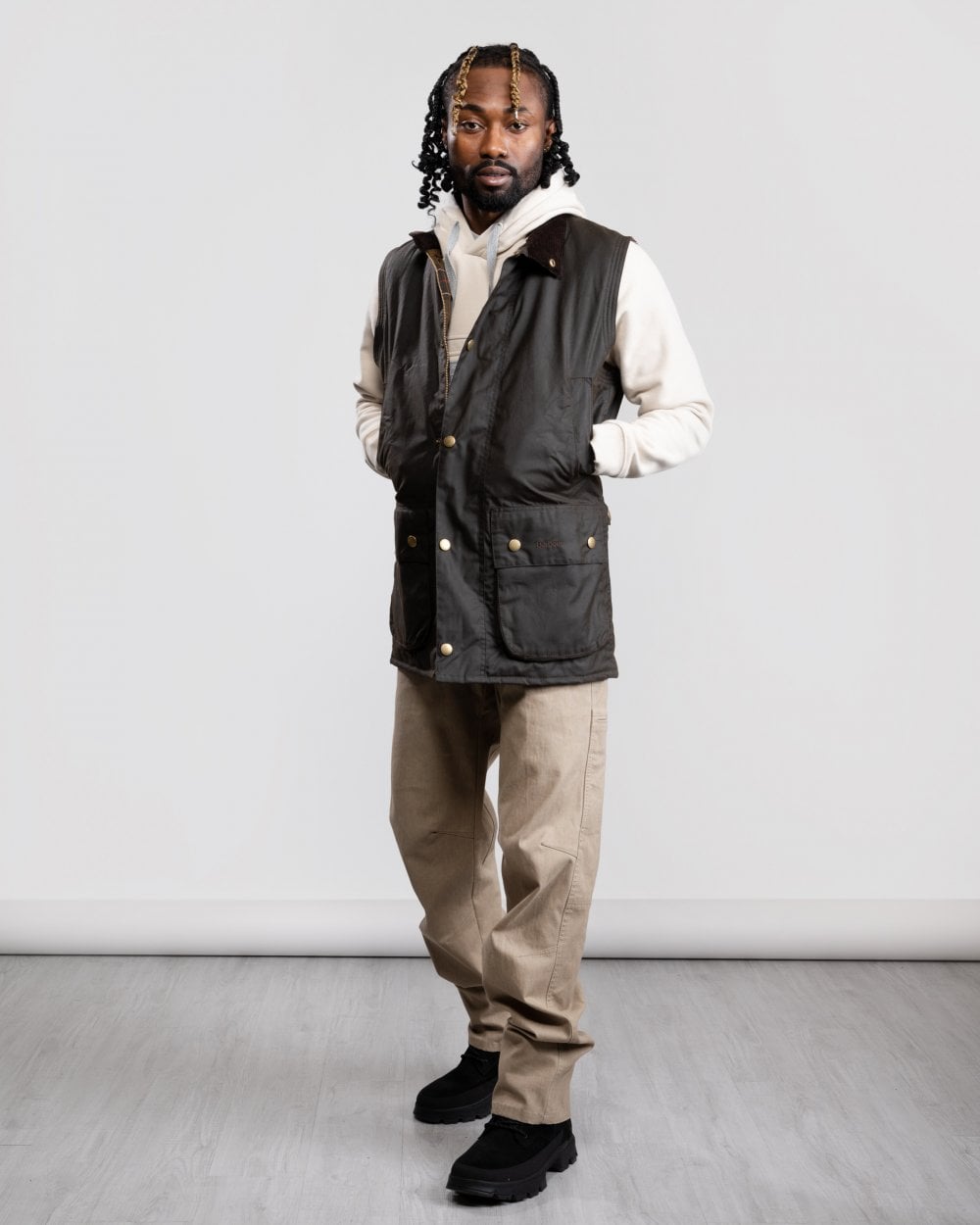 Barbour Westmorland Mens Wax Gilet - Olive