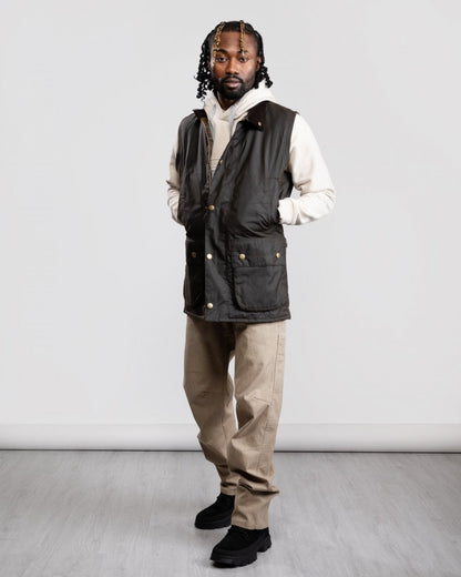 Barbour Westmorland Mens Wax Gilet - Olive
