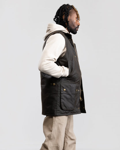 Barbour Westmorland Mens Wax Gilet - Olive