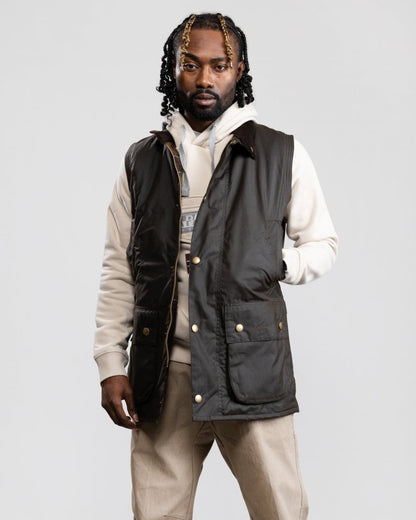 Barbour Westmorland Mens Wax Gilet - Olive