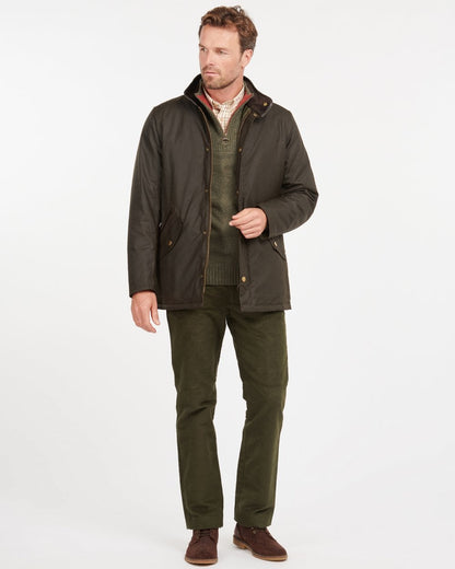 Barbour Prestbury Mens Wax Jacket - Olive