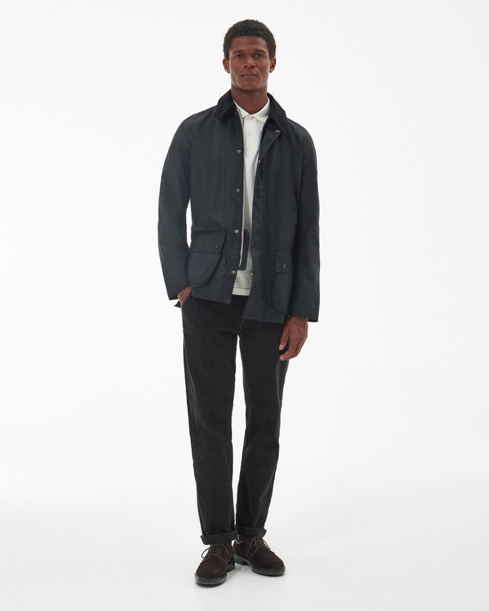 Barbour Ashby Mens Wax Jacket - Black/Classic