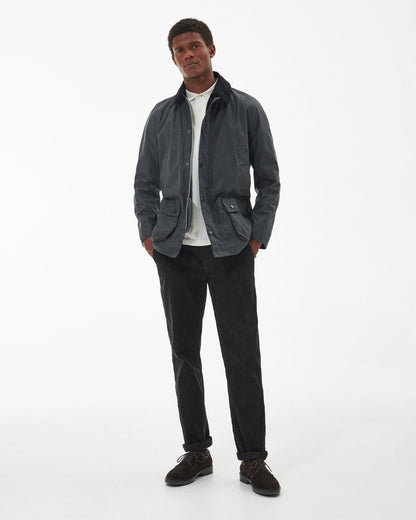 Barbour Ashby Mens Wax Jacket - Grey/Classic