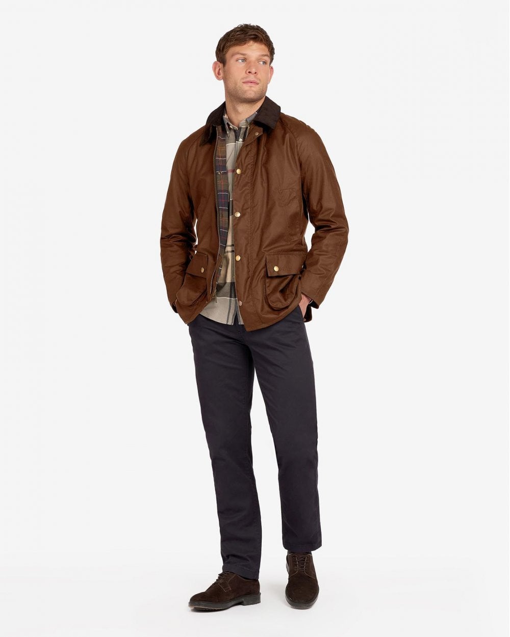 Barbour Ashby Mens Wax Jacket - Bark
