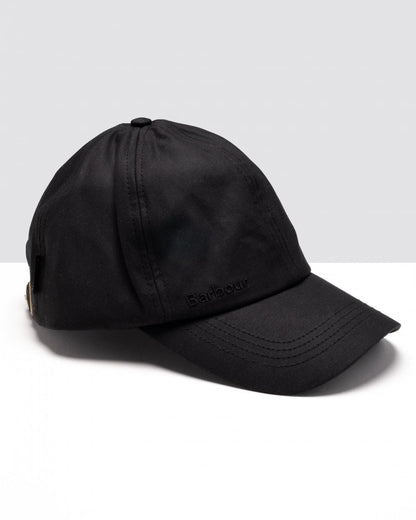 Barbour Mens Wax Sports Cap - Black