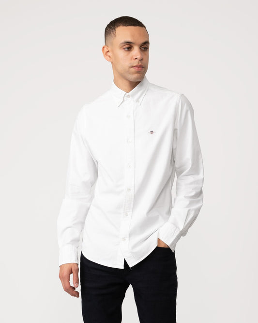 GANT Mens Slim Fit Long Sleeve Oxford Shirt