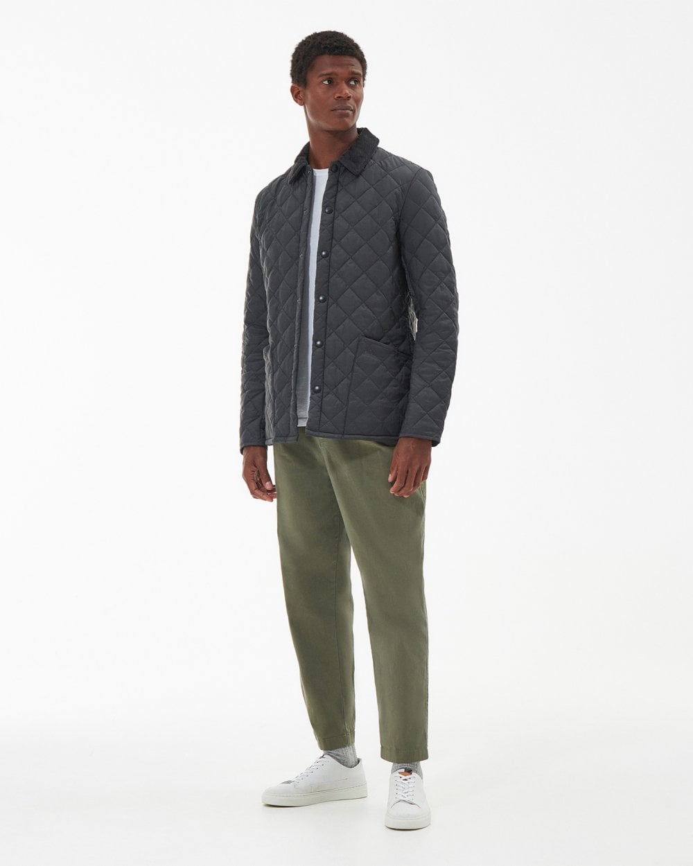 Barbour Heritage Liddesdale Quilted Mens Jacket - Charcoal
