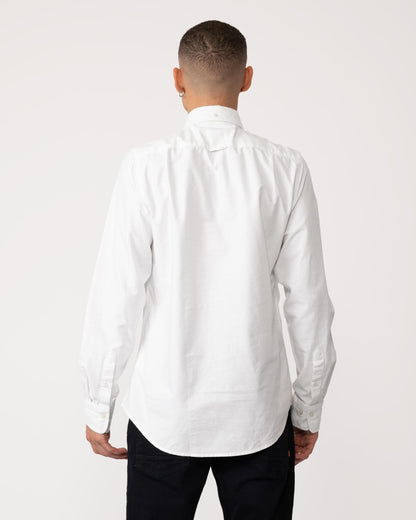 GANT Mens Slim Fit Long Sleeve Oxford Shirt - 110 White