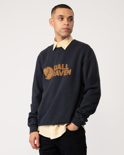 Fjallraven Logo Mens Sweatshirt - Dark Navy 555