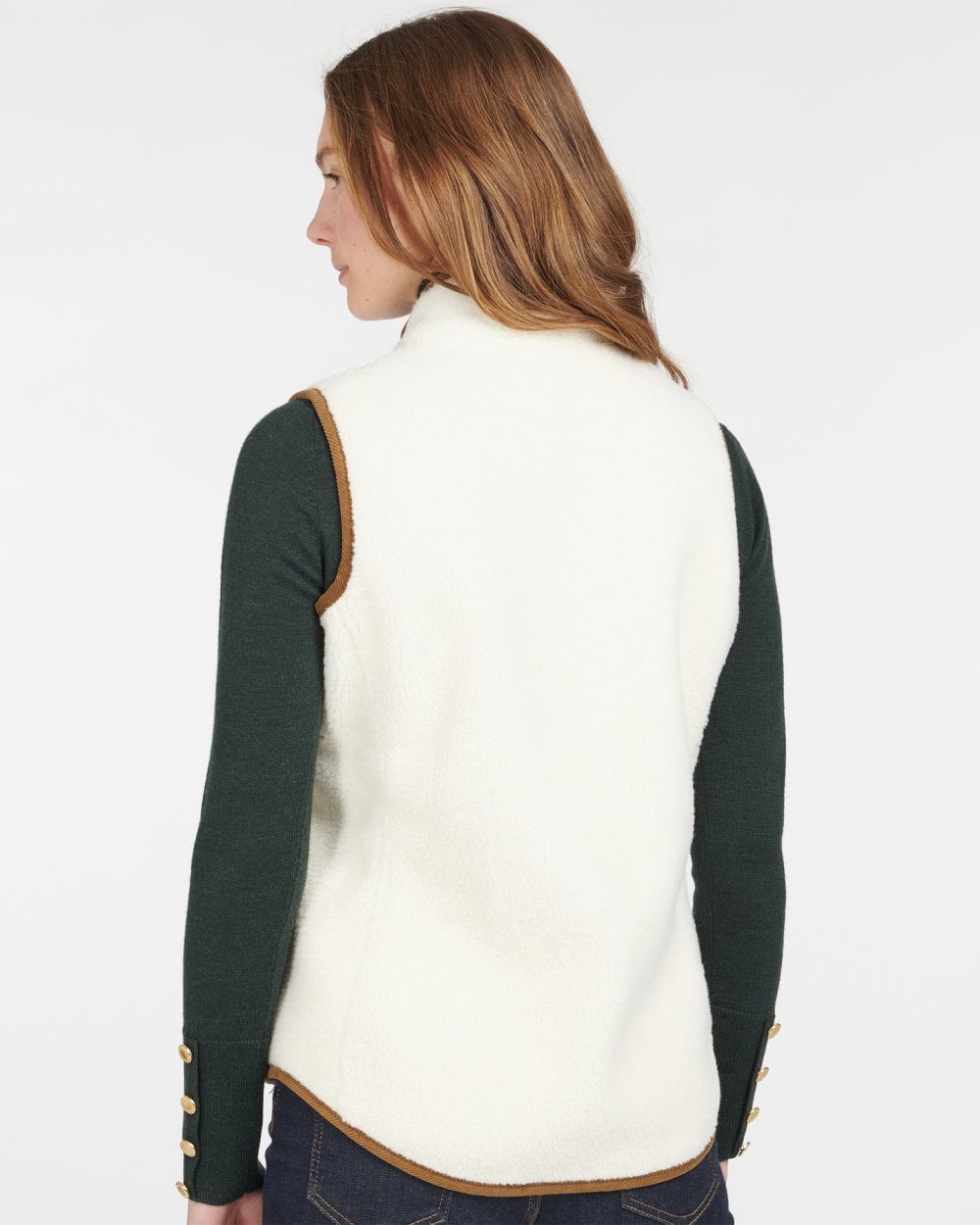 Barbour Burford Womens Fleece Gilet - Winter Pearl/Classic