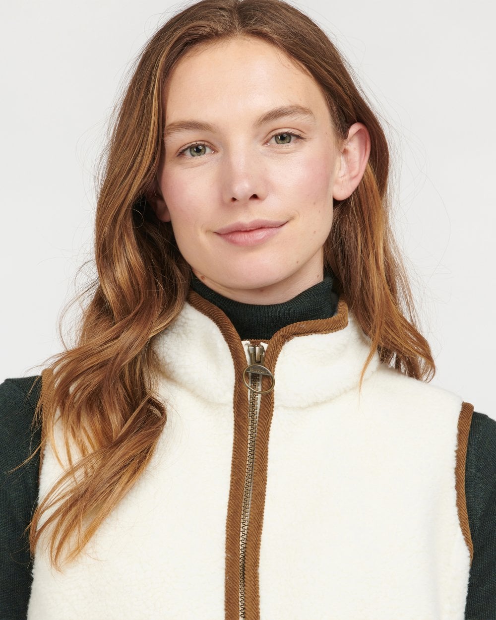 Barbour Burford Womens Fleece Gilet - Winter Pearl/Classic