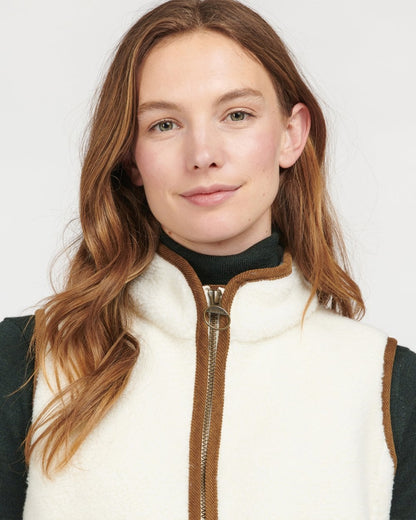 Barbour Burford Womens Fleece Gilet - Winter Pearl/Classic