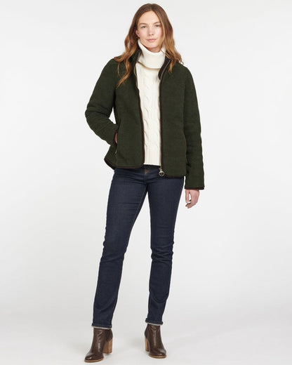 Barbour Lavenham Fleece Womens Jacket - Olive/Classic