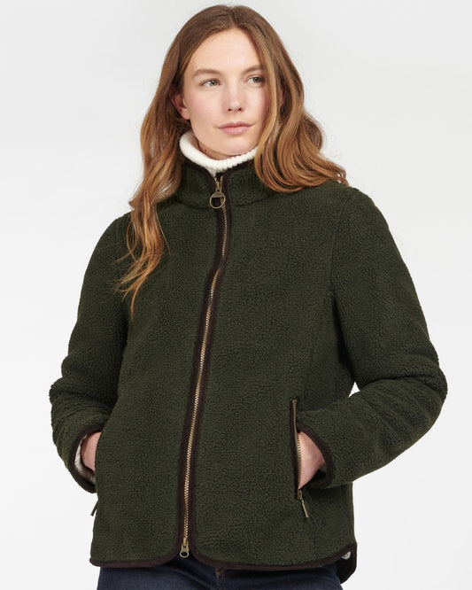 Barbour Lavenham Fleece Womens Jacket - Olive/Classic