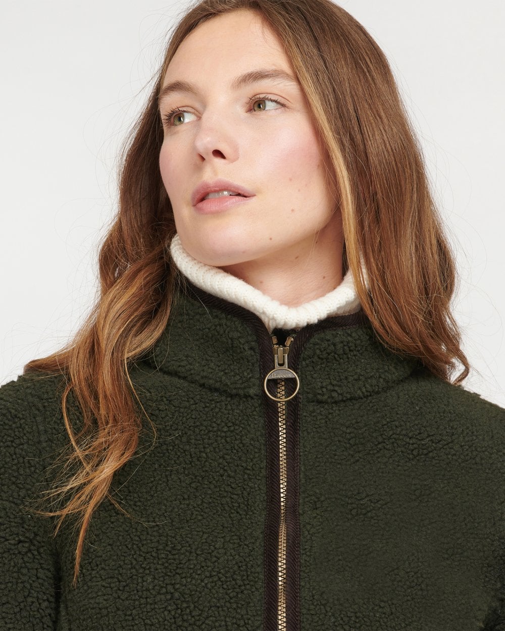 Barbour Lavenham Fleece Womens Jacket - Olive/Classic