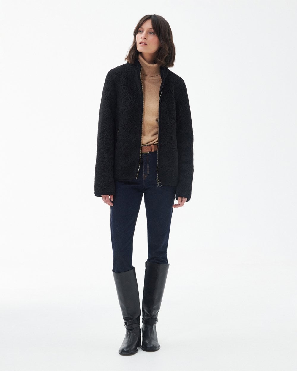 Barbour Lavenham Fleece Womens Jacket - Black