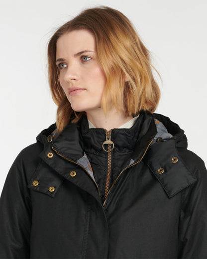 Barbour Cannich Wax Womens Jacket - Black/Modern