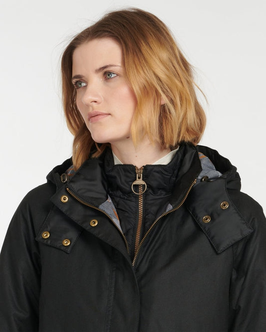 Barbour Cannich Wax Womens Jacket - Black/Modern