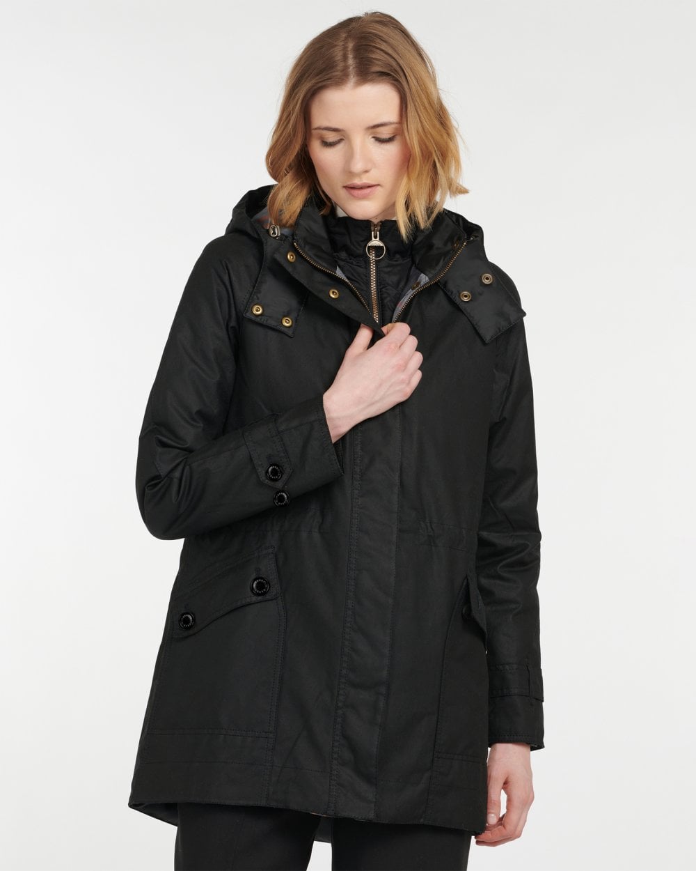Barbour Cannich Wax Womens Jacket - Black/Modern