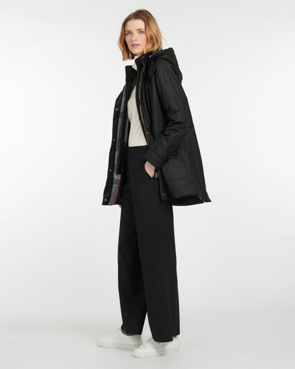 Barbour Cannich Wax Womens Jacket - Black/Modern