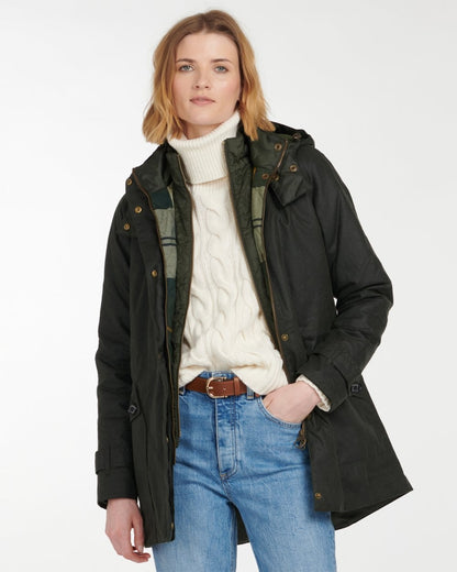 Barbour Cannich Wax Womens Jacket - Sage/Ancient
