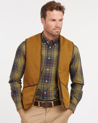 Barbour Warm Pile Waistcoat Zip-In Liner - Brown