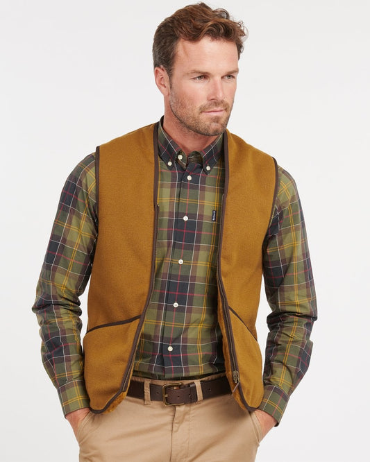 Barbour Warm Pile Waistcoat Zip-In Liner - Brown