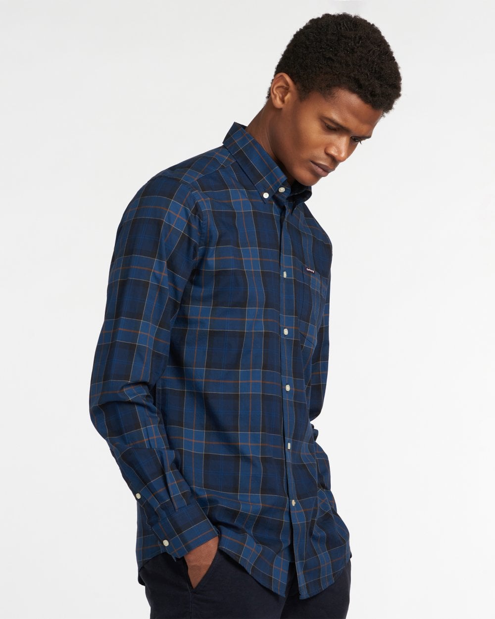 Barbour Wetherham Tailored Mens Shirt Midnight Tartan – CHO