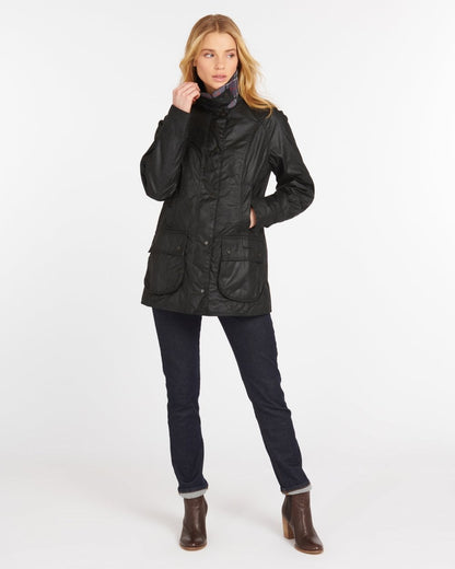 Barbour Beadnell Womens Wax Jacket - Black