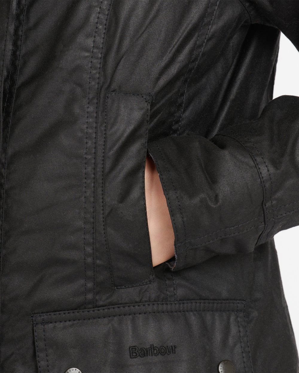 Barbour Beadnell Womens Wax Jacket - Black